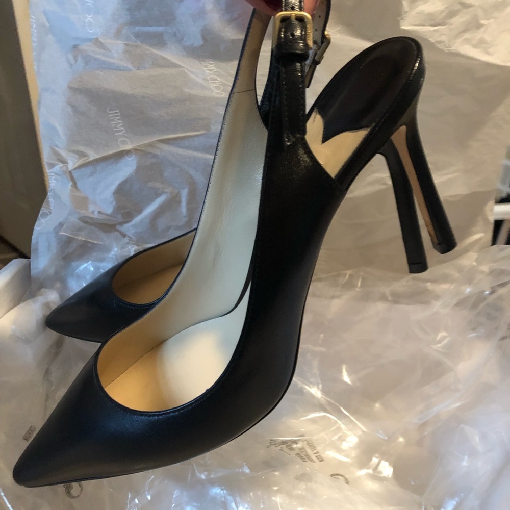 Jimmy Choo Erin 85 heels, black leather